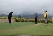 Putting contest at the putting practice green at Mid Pacific Country Club.  All for a good cause - RMHC.