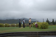 Putting for prizes included in the package for playing in the 3rd Annual APIII Golf Tournament in Lanikai, Hawaii