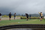 Putters were hot today and the sun managed to stay out all day at the Mid Pacific Country Club