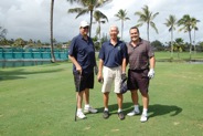 Group shot at the 6th hole in sunny Lanikai, Hawaii