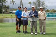 Group shot at the par 3 number 6 at Mid Pacific Country Club in Lanikai