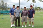 Group shot on the 6th hole at Mid Pacific Country Club in Lanikai, Hawaii