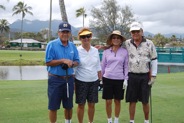 Group photo on the 6th hole at Mid Pacific Country Club in Hawaii