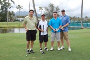 Another supporting group at the par 3 6th hole at the Mid Pacific Country Club in Hawaii
