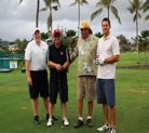 Watch these guys! They're out to win today! 6th hole at Mid Pacific Country Club.