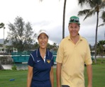 Smiling all the way to the club house.  Fun in the sun at the Mid Pacific Country Club in Lanikai.