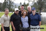 Bob and Dianne Pereira and friends having a great time at the 2015 Midas Hawaii Tony Pereira Golf Tournament