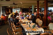 After the tournament, guests enjoyed a great meal at the Mid Pacific Country Club