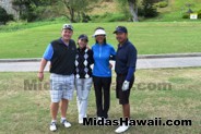 Striking a pose before hitting the course at the Midas Hawaii Tony Pereira Golf Tournament