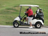 See you later! Off to the next hole at the Midas Hawaii 5th Annual APIII Memorial Golf Tournament