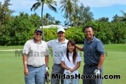 Having fun on the green at the Midas Hawaii Tony Pereira Golf Tournament