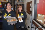 Our friendly staff getting our grinds ready for the Hawaii Food Bank Kick Off at Midas Waipahu