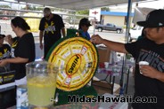 Spinner wants this prize at theDrive Out Hunger Kickoff Event Midas Hawaii Oil Change Auto Repair 145