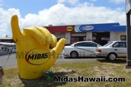 Big hand giving a hand at the Drive Out Hunger Kickoff Event Midas Hawaii Oil Change Auto Repair 165