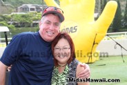 Mike and Jeanne sharing hugs at the 6th Annual APIII Golf Tournament