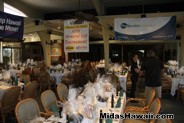 Banquet tables are set and prizes for all are on the tables plus a bonus prize thank you for each from Midas Auto Service & Tires
